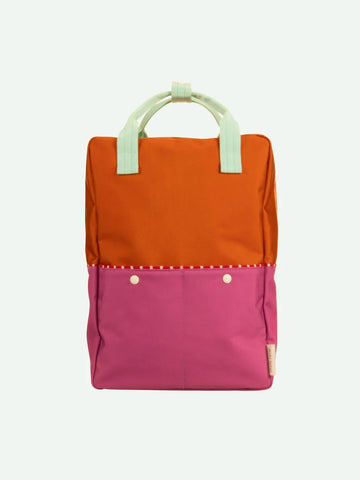 STICKY LEMON Backpack - Large - Gravel Orange/Rosette Pink/Towel Green